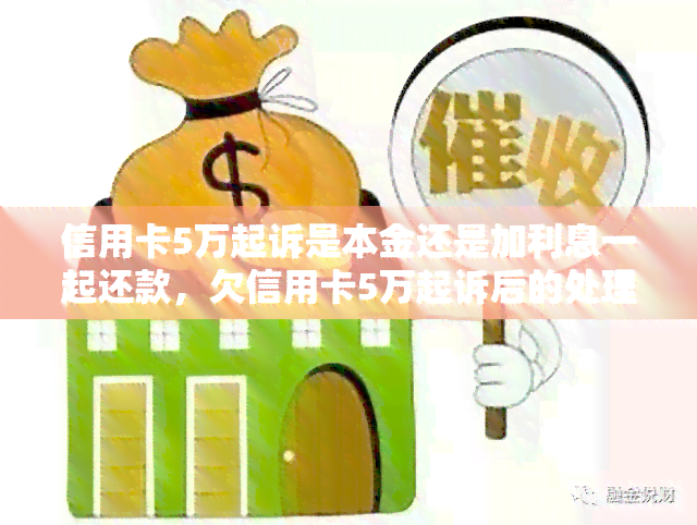 信用卡5万起诉是本金还是加利息一起还款，欠信用卡5万起诉后的处理