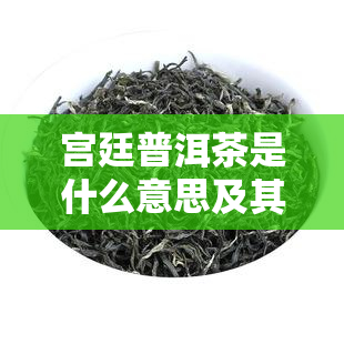 宫廷普洱茶是什么意思及其品质特征、功效与作用