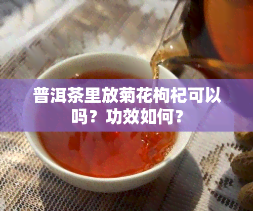 普洱茶里放菊花枸杞可以吗？功效如何？