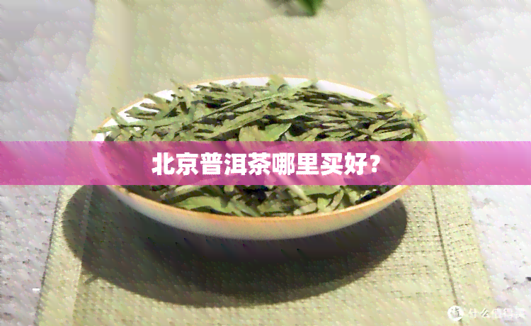 北京普洱茶哪里买好？