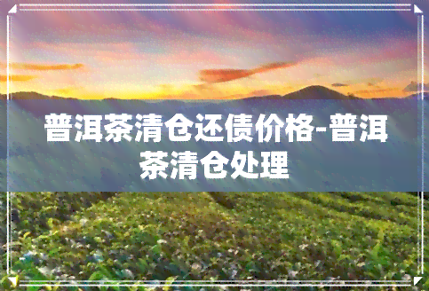 普洱茶清仓还债价格-普洱茶清仓处理