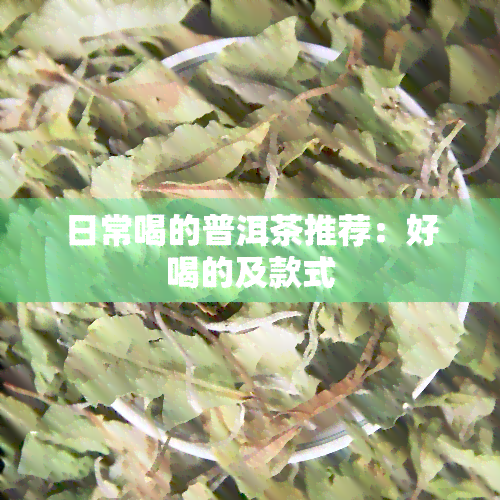 日常喝的普洱茶推荐：好喝的及款式