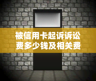 被信用卡起诉诉讼费多少钱及相关费用-被信用卡起诉诉讼费多少钱及相关费用