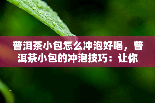 普洱茶小包怎么冲泡好喝，普洱茶小包的冲泡技巧：让你一次泡出香醇好味