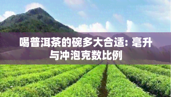 喝普洱茶的碗多大合适: 毫升与冲泡克数比例