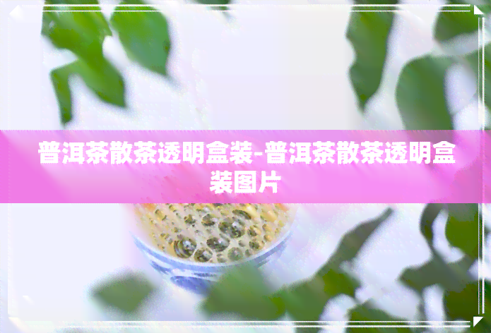 普洱茶散茶透明盒装-普洱茶散茶透明盒装图片