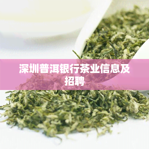 深圳普洱银行茶业信息及招聘