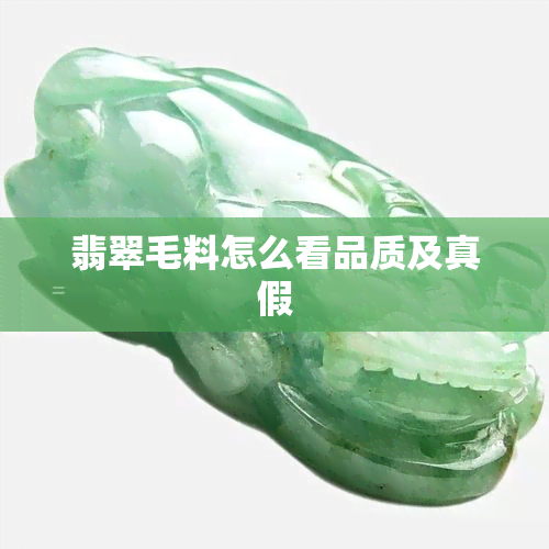 翡翠毛料怎么看品质及真假