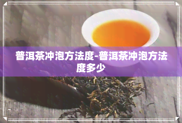 普洱茶冲泡方法度-普洱茶冲泡方法度多少