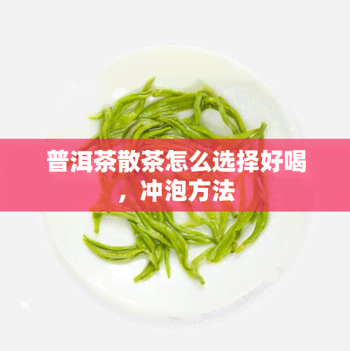 普洱茶散茶怎么选择好喝，冲泡方法