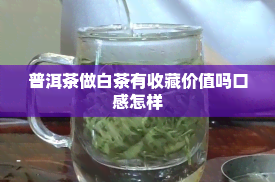 普洱茶做白茶有收藏价值吗口感怎样