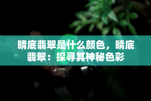 晴底翡翠是什么颜色，晴底翡翠：探寻其神秘色彩