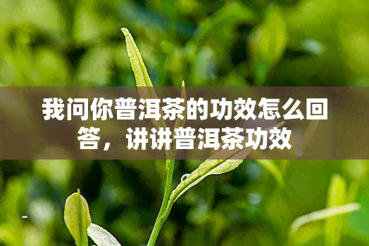 我问你普洱茶的功效怎么回答，讲讲普洱茶功效