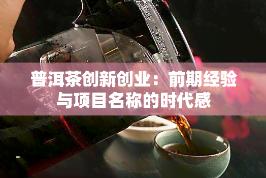 普洱茶创新创业：前期经验与项目名称的时代感