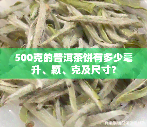 500克的普洱茶饼有多少毫升、颗、克及尺寸？