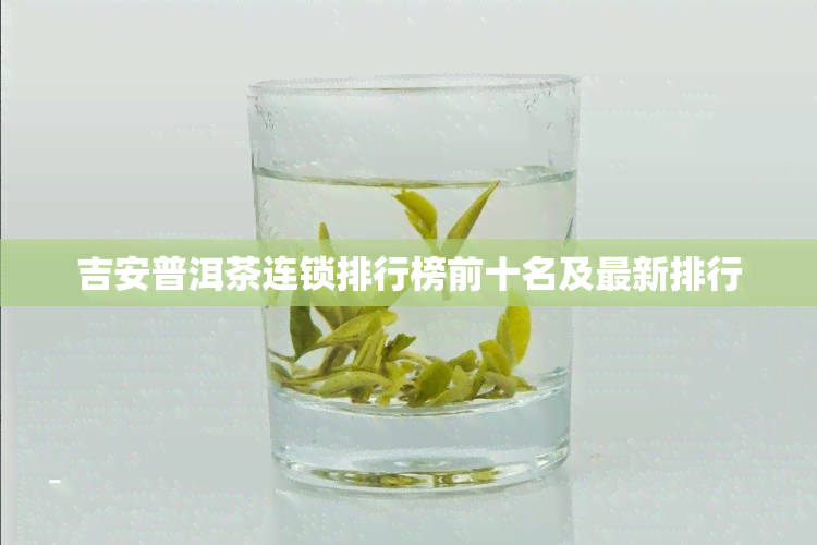 吉安普洱茶连锁排行榜前十名及最新排行