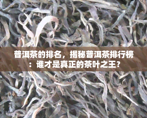 普洱茶的排名，揭秘普洱茶排行榜：谁才是真正的茶叶之王？