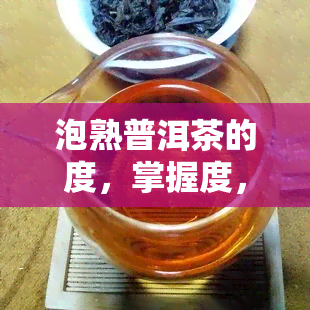 泡熟普洱茶的度，掌握度，让你的熟普洱茶口感更佳！