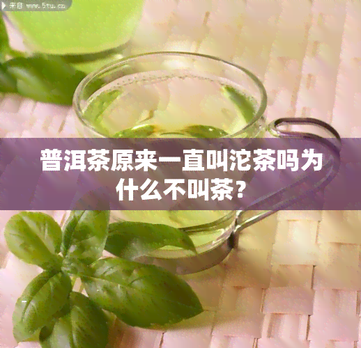 普洱茶原来一直叫沱茶吗为什么不叫茶？