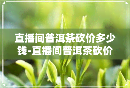 直播间普洱茶砍价多少钱-直播间普洱茶砍价多少钱一斤