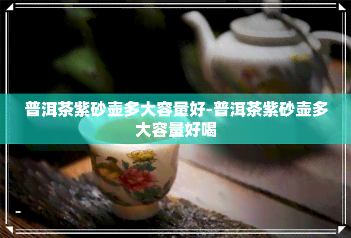 普洱茶紫砂壶多大容量好-普洱茶紫砂壶多大容量好喝