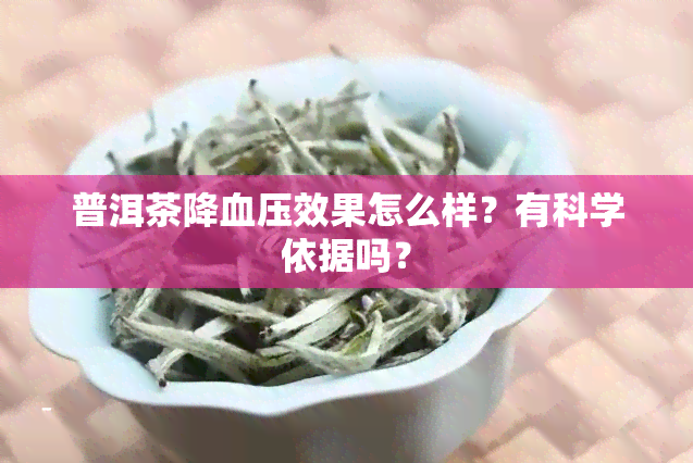 普洱茶降血压效果怎么样？有科学依据吗？