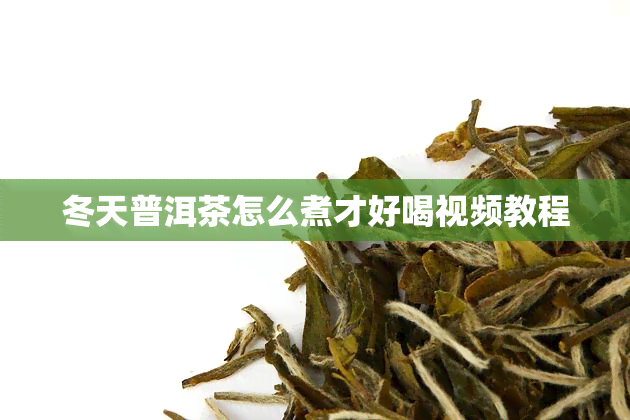 冬天普洱茶怎么煮才好喝视频教程