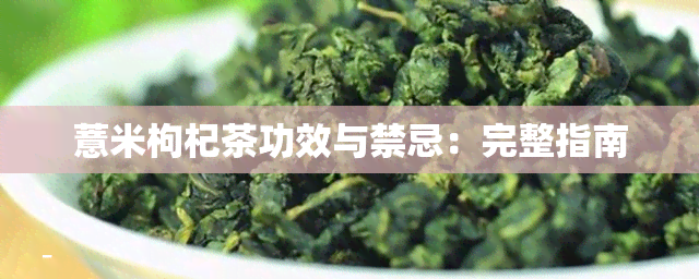 薏米枸杞茶功效与禁忌：完整指南