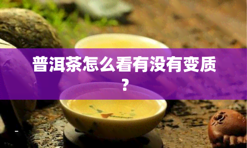 普洱茶怎么看有没有变质？