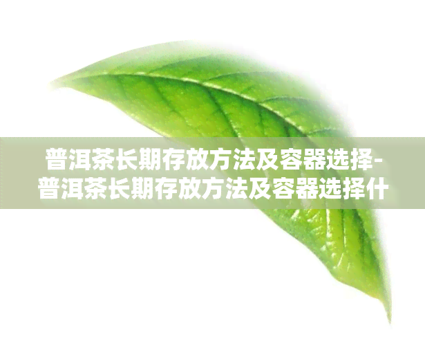 普洱茶长期存放方法及容器选择-普洱茶长期存放方法及容器选择什么