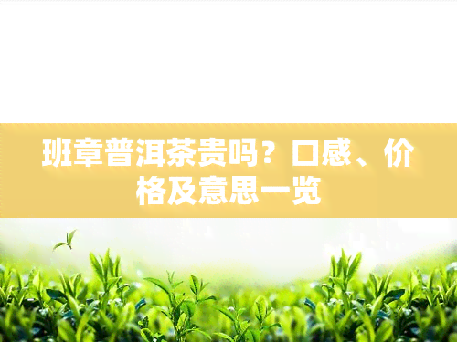 班章普洱茶贵吗？口感、价格及意思一览