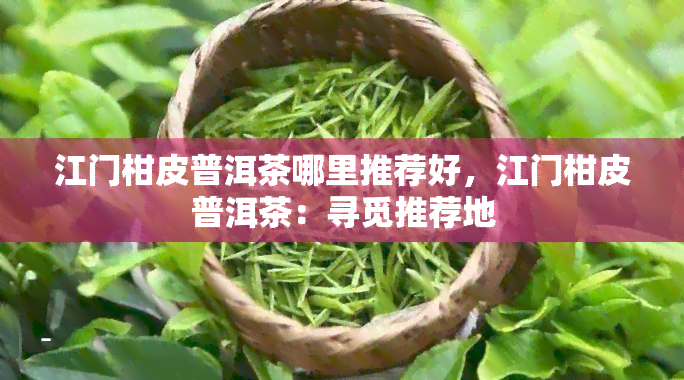 江门柑皮普洱茶哪里推荐好，江门柑皮普洱茶：寻觅推荐地