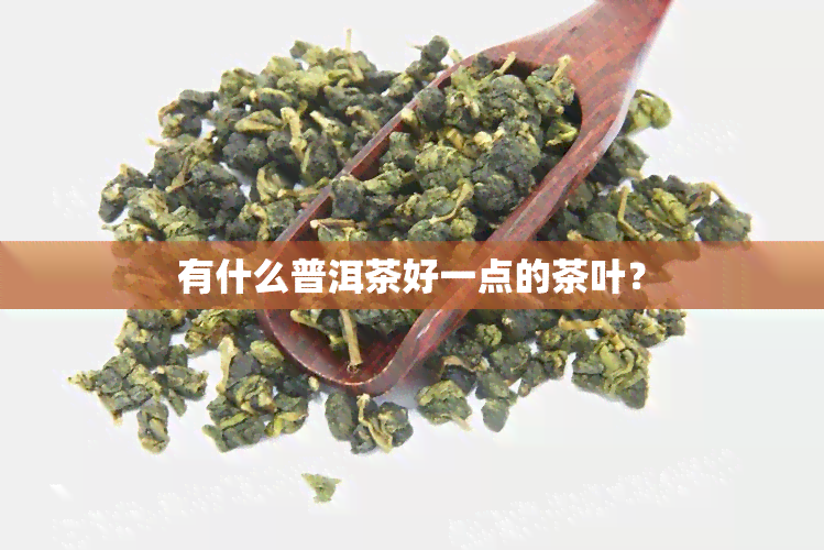 有什么普洱茶好一点的茶叶？