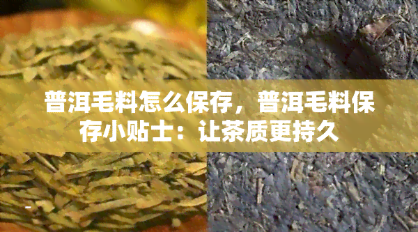 普洱毛料怎么保存，普洱毛料保存小贴士：让茶质更持久