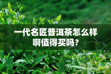 一代名匠普洱茶怎么样啊值得买吗？