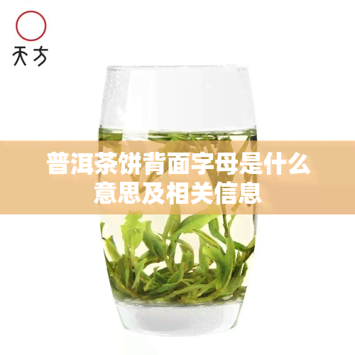 普洱茶饼背面字母是什么意思及相关信息