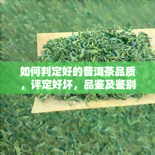 如何判定好的普洱茶品质，评定好坏，品鉴及鉴别？