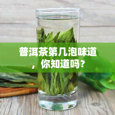 普洱茶第几泡味道，你知道吗？