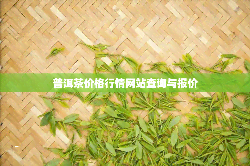 普洱茶价格行情网站查询与报价