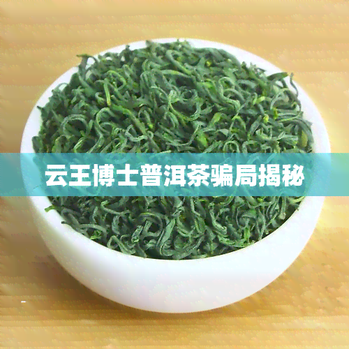 云王博士普洱茶骗局揭秘