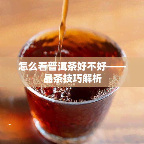 怎么看普洱茶好不好——品茶技巧解析