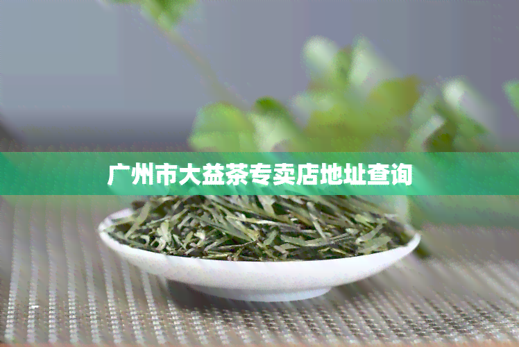 广州市大益茶专卖店地址查询