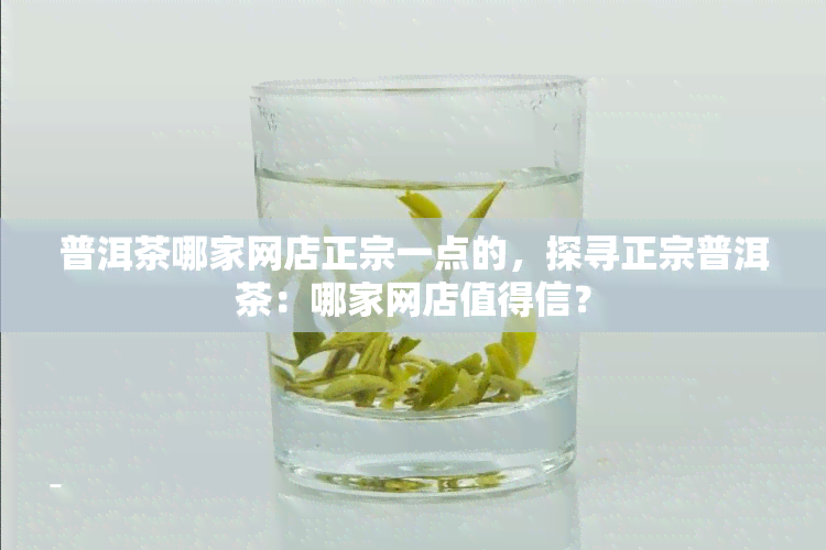 普洱茶哪家网店正宗一点的，探寻正宗普洱茶：哪家网店值得信？