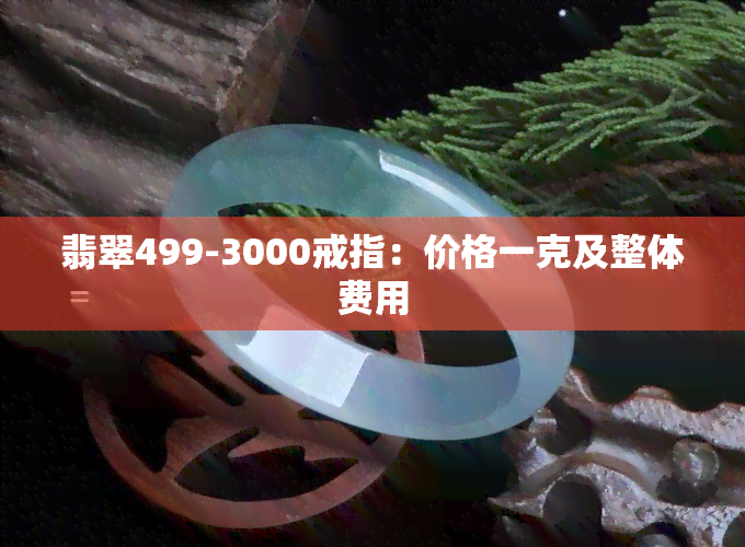 翡翠499-3000戒指：价格一克及整体费用