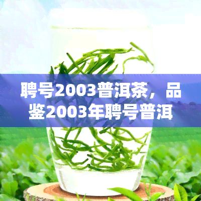 聘号2003普洱茶，品鉴2003年聘号普洱茶：追溯历，品味传统