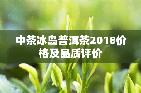 中茶冰岛普洱茶2018价格及品质评价