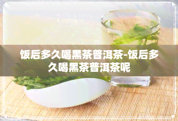 饭后多久喝黑茶普洱茶-饭后多久喝黑茶普洱茶呢