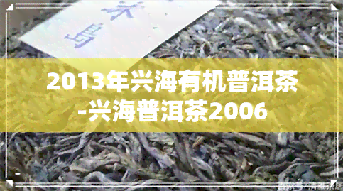 2013年兴海有机普洱茶-兴海普洱茶2006