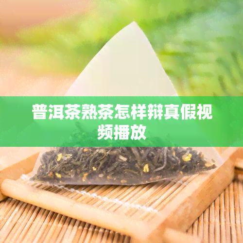 普洱茶熟茶怎样辩真假视频播放