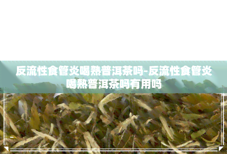 反流性食管炎喝熟普洱茶吗-反流性食管炎喝熟普洱茶吗有用吗